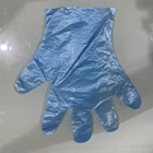 CLEAR WHITE AND BLUE PLASTIC GLOVES 2