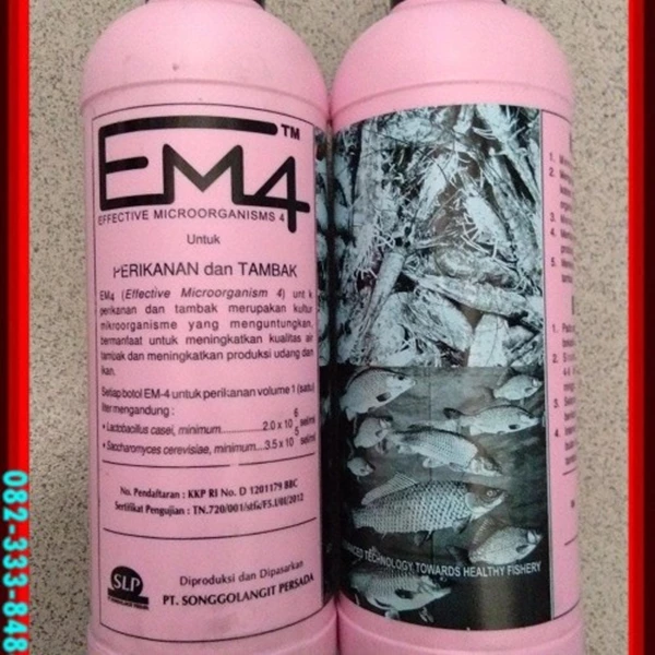 Pupuk Organik Cair EM4 Perikanan 1 Liter Warna Pink