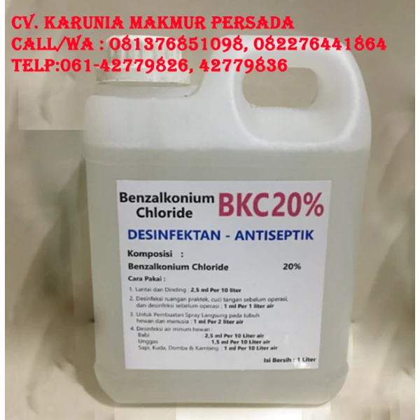 Desinfektan Antiseptik BKC 20% Benzalkonium Chloride