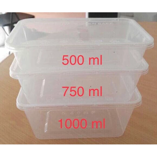 Thin Wall kotak plastik 500- 750 -1000 ml