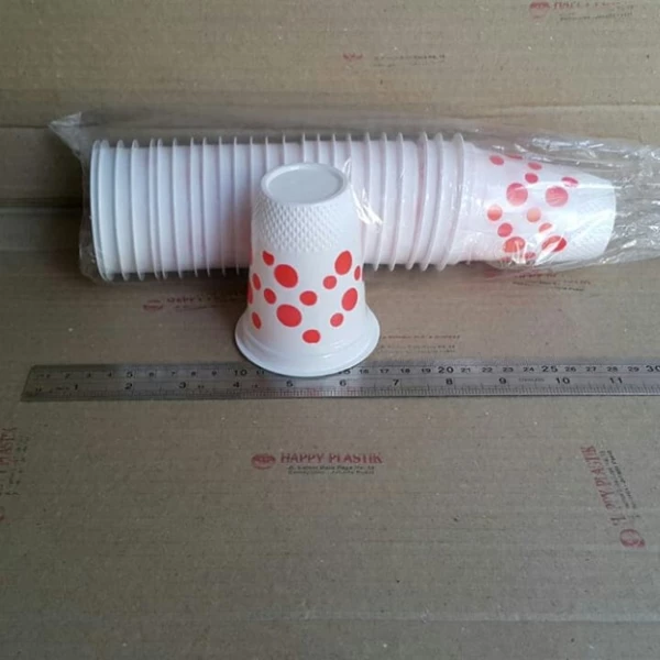 Plastic Ball Cup / Polka-dotted Plastic Cup 8.5 cm Height